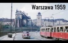 Warszawa w 1959 roku na kolorowym filmie