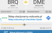 Rosyjski samolot nad Polską flightradar24