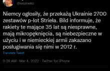 2700 zestawów p-lot Strieła, które przekażą Niemcy mają 35 lat i są niesprawne