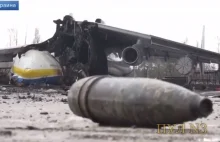 Resztki po największym samolocie globu zniszczonym przez Rosjan. Kolejne wideo
