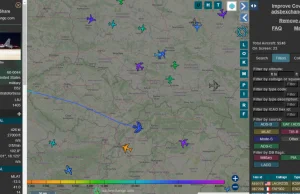 ADS-B Exchange - tracking thousands of aircraft B-52 nad Słowacją