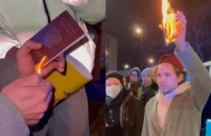 Rosjanin spalił paszport pod ambasadą, już nigdy nie będę mógł wrócić