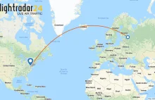 Ekipa negocjatorów z Rosji leci do USA - live radar lot RSD088