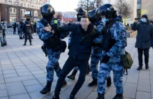 Zatrzymania w Rosji protestujących przeciw wojnie 06.03