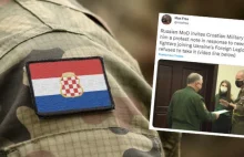 Chcieli wręczyć mu notę protestacyjną. Reakcja chorwackiego generała...