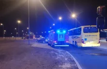 Bomba w autobusie przewożącym uchodźców? Zdjęcia
