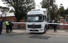 Man arrested after truck driven through the gates of Russian embassy in...