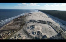 Tu będzie najszersza plaża w Polsce -zobacz jak wygląda z drona.Dron 4K.