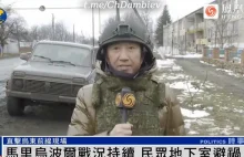 Relacja z wojny w Ukrainie w chińskiej telewizji przetłumaczona na polski