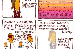 Twórczyni komiksów uważa, że kobiety nie wywołują wojen, bo "kobieta>mężczyzna"