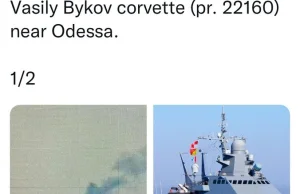 Podobno ruski okręt "Ivan Bykov" zatonął po 2 dniach.