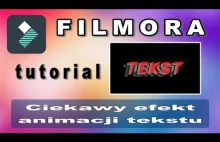 Ciekawy efekt animacji tekstu - #Filmora tutorial.