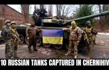 Ukraińska armia przechwyciła 10 ruskich czołgów pod Czernihowem
