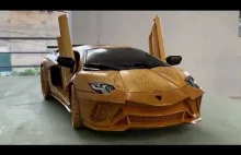 Lamborghini Aventador wykonany z drewna