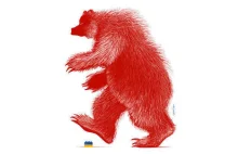 Plakat "Russian bear" dla Ukrainy