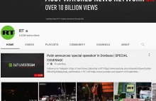 YouTube blokuje globalnie kanały państwowych mediów z Rosji