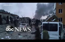 Zbombardowane lotnisko i miejscowość Yavoriv