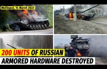 W Melitopolu ukraińska armia zniszczyła 200 ruskich pojazdów