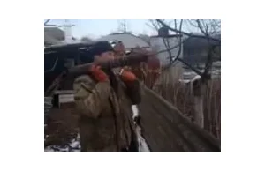 Ukraiński granatnik domowej roboty.