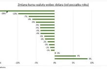 Polski złoty to trzecia najsłabsza waluta świata od początku roku