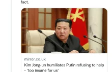 Znowu FEJK na głównej! Nie, Korea Północna nie odmówiła pomocy Rosji.