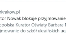 Kurator Nowak blokuje przyjmowanie do szkół dzieci uchodźców.