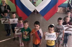 Symbole "Z" w rosyjskim przedszkolu