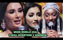 Finałowe pytanie Miss World 2021 Grand Coronation Night