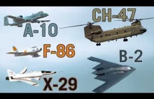 Wytłumaczenie literek i numerków w lotnictwie wojskowym USA (angielski)