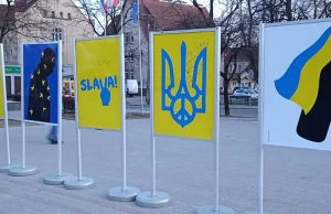 Ultraprawicowe dzbany zdewastowały plakaty wspierające Ukrainę