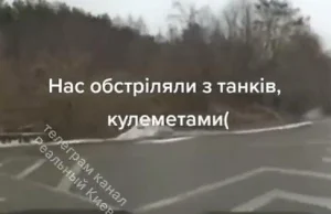 Rosyjskie czołgi z karabinów maszynowych otworzyły ogień do samochodów!