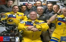 Rosyjscy kosmonauci wylądowali na stacji w barwach Ukrainy