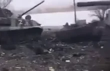 Zniszczony rosyjski konwój wojskowy
