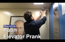 Reakcja Rosjan na przyklejony portret Putina w windzie