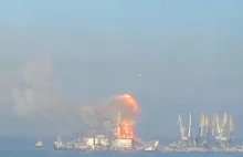 Płonie port w Berdiańsku. Rosjanie wysadzili w powietrze zbiorniki z...