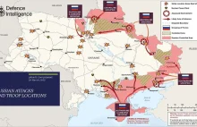 Aktualna mapa wojsk okupacyjnych na Ukraine według Brytyjskiego wywiadu.