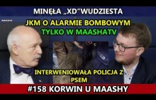 [wideo] Janusz Korwin-Mikke grozi policji alarmem bombowym