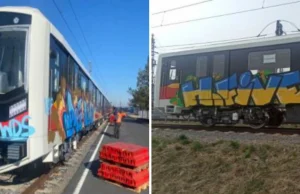 Nowy pociąg dla Metra Warszawskiego padł ofiarą czeskich graficiarzy [ZDJĘCIA]