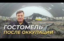 Kapitan Antonova 225 pokazuje zniszczenia na lotnisku Hostomel - Ukraina