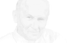 Niezwykły obraz papieża Polaka z wykorzystaniem techniki ascii art