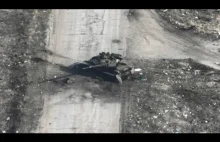 Moment zniszczenia T-72 w obwodzie ługańskim