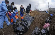Około 300 osób jest pochowanych w masowych grobach w ukraińskim mieście Bucha
