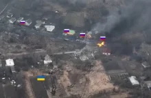 Walka Ukraiński Czołg vs konwój rosyjski