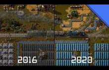 Factorio - porównanie trailerów z 2016 i 2020 roku na dzielonym ekranie