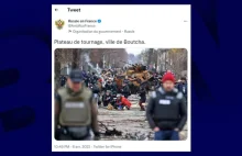 Rosyjska ambasada we Francji twittuje, że w Buczy był "plan filmowy"