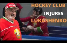 Łukaszenka dostał w twarz podczas meczu hokeja