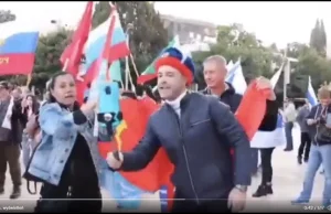 "W Izraelu zorganizowano rosyjską demonstrację prowojenną."