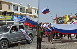 Prorosyjska demonstracja na Cyprze. "Polacy powitali ich tak, jak ruski okręt".