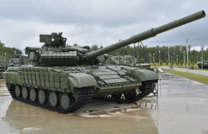 Jeden czołg przeciwko konwojowi. Ukraiński T-64 dał popalić Rosjanom.