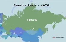 „Rosja czuje się okrążona przez NATO”. Granica Rosji z NATO stanowi 6,5%.